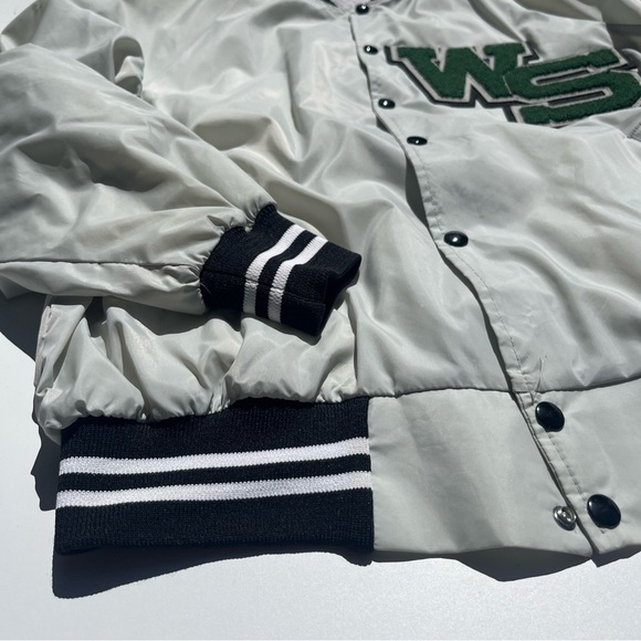 Auburn Sportswear Bomber Jacker Adult XL Gray Black Made in USA - Picture 4 of 7